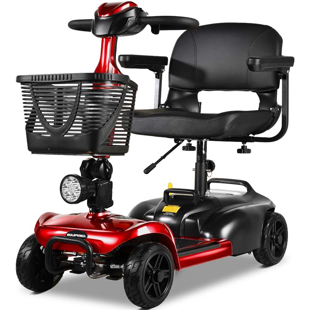 EQUIPMED FreeLite+ Mid-Sized Foldable Electric Mobility Scooter, Lithium Battery, Long Range and Easy V219-HMBMSCEQ4LRA