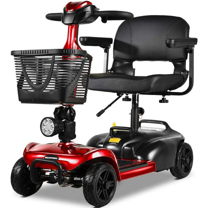 EQUIPMED FreeLite+ Mid-Sized Foldable Electric Mobility Scooter, Lithium Battery, Long Range and Easy V219-HMBMSCEQ4LRA