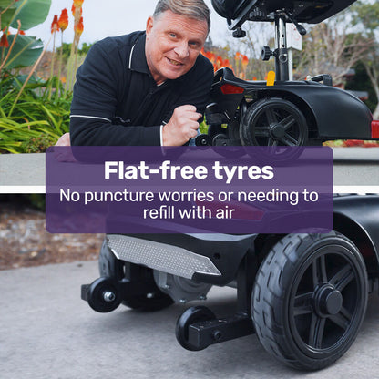 EQUIPMED FreeLite+ Mid-Sized Foldable Electric Mobility Scooter, Lithium Battery, Long Range and Easy V219-HMBMSCEQ4LRA