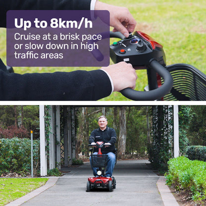 EQUIPMED FreeLite+ Mid-Sized Foldable Electric Mobility Scooter, Lithium Battery, Long Range and Easy V219-HMBMSCEQ4LRA