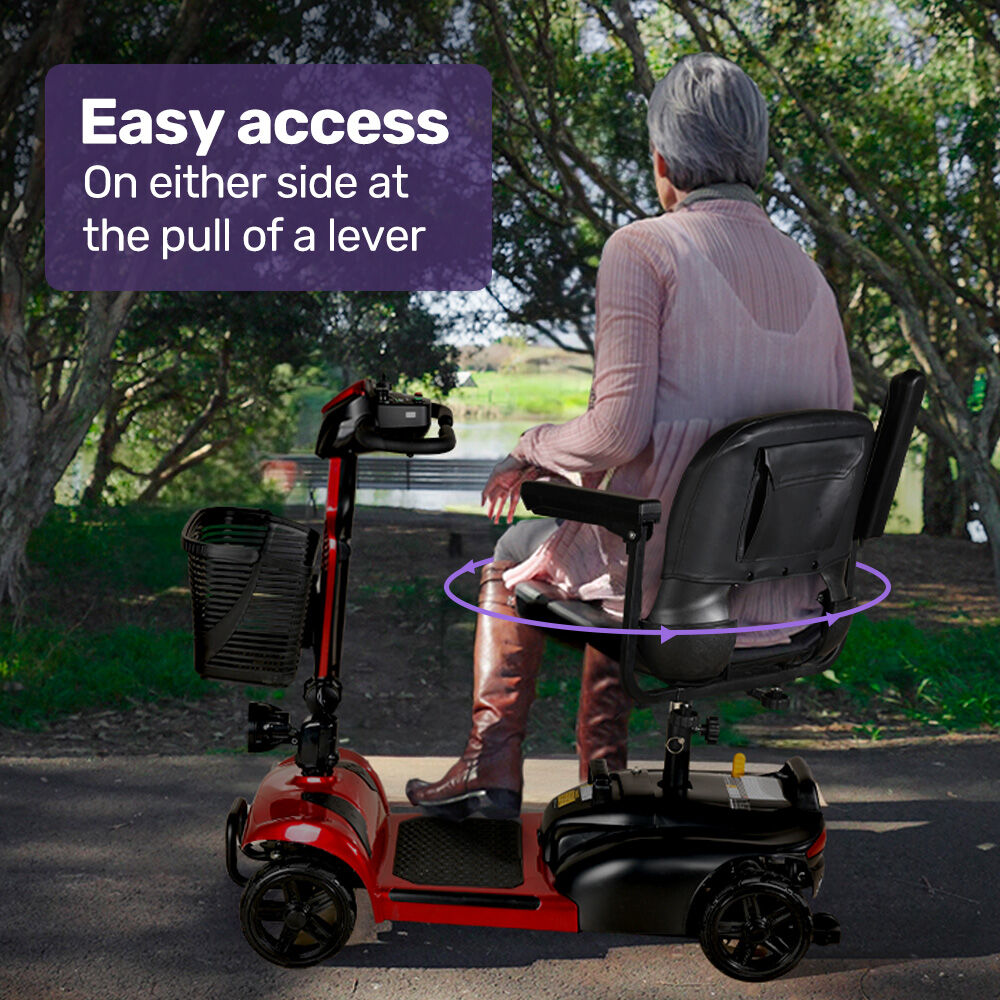 EQUIPMED FreeLite+ Mid-Sized Foldable Electric Mobility Scooter, Lithium Battery, Long Range and Easy V219-HMBMSCEQ4LRA