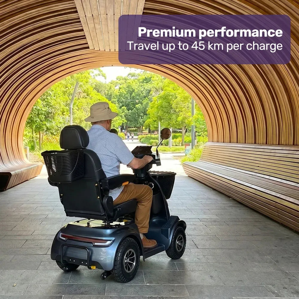 EQUIPMED ComfortCruise Large Mobility Scooter, 15km/h Top Speed, Up to 45km Range, Strong Climbing, 180kg V219-HMBMSCEQ8LBA
