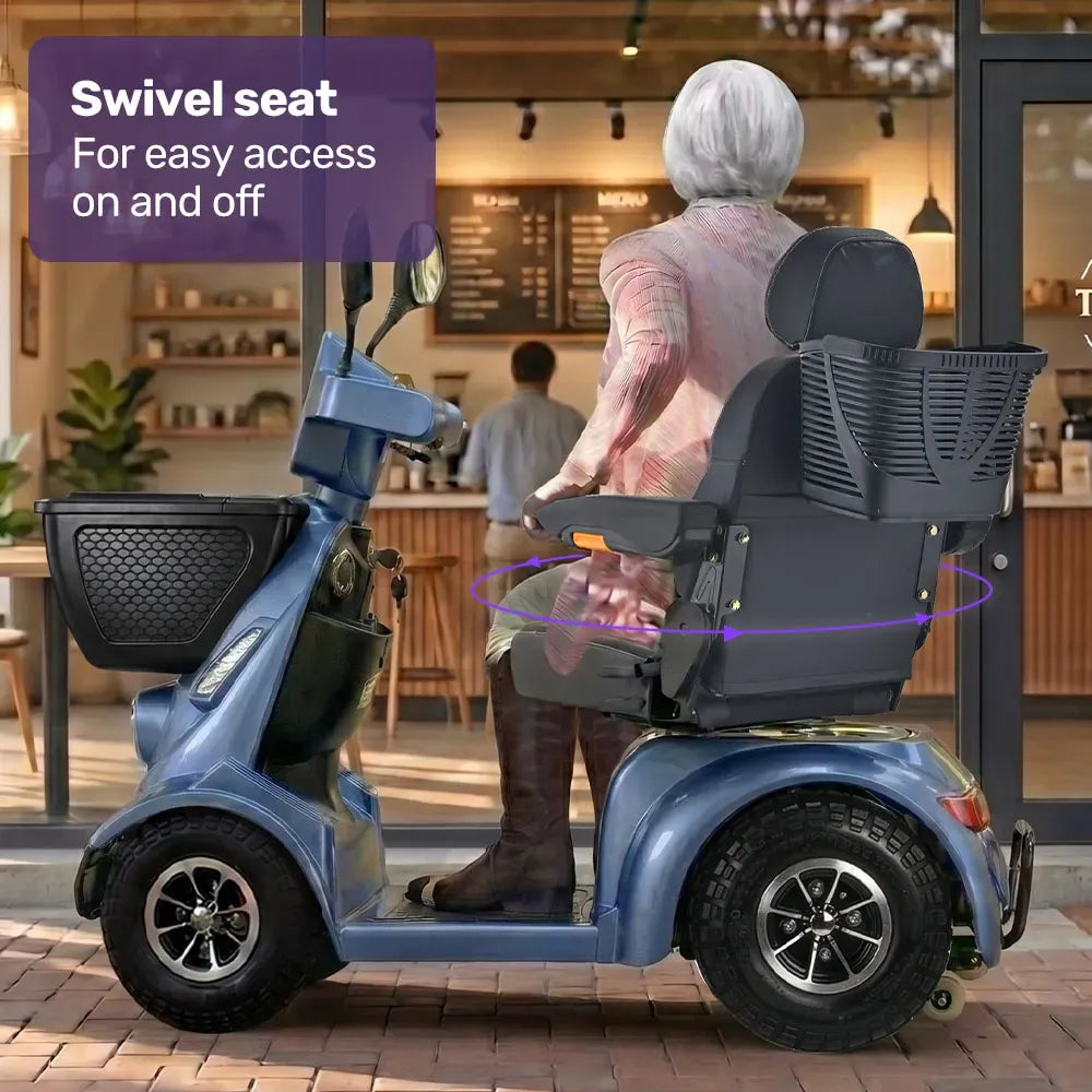 EQUIPMED ComfortCruise Large Mobility Scooter, 15km/h Top Speed, Up to 45km Range, Strong Climbing, 180kg V219-HMBMSCEQ8LBA