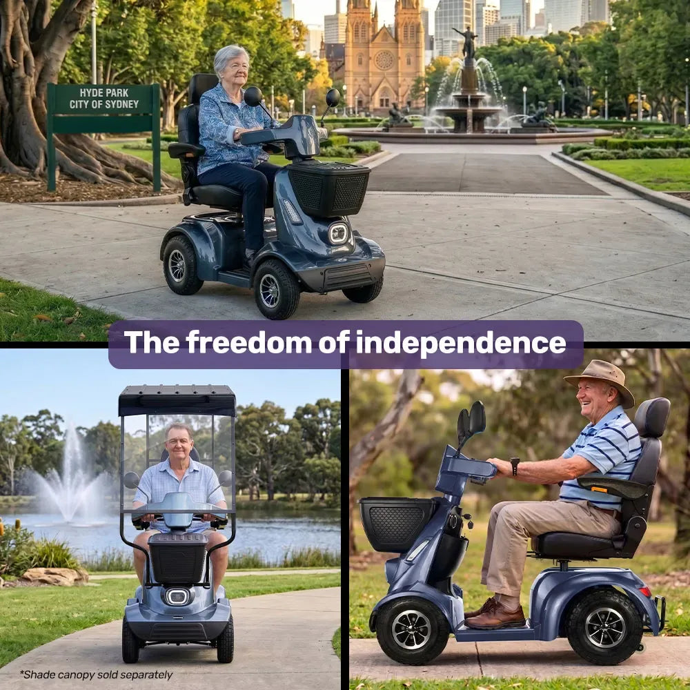 EQUIPMED ComfortCruise Large Mobility Scooter, 15km/h Top Speed, Up to 45km Range, Strong Climbing, 180kg V219-HMBMSCEQ8LBA