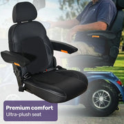 EQUIPMED ComfortCruise Large Mobility Scooter, 15km/h Top Speed, Up to 45km Range, Strong Climbing, 180kg V219-HMBMSCEQ8LBA