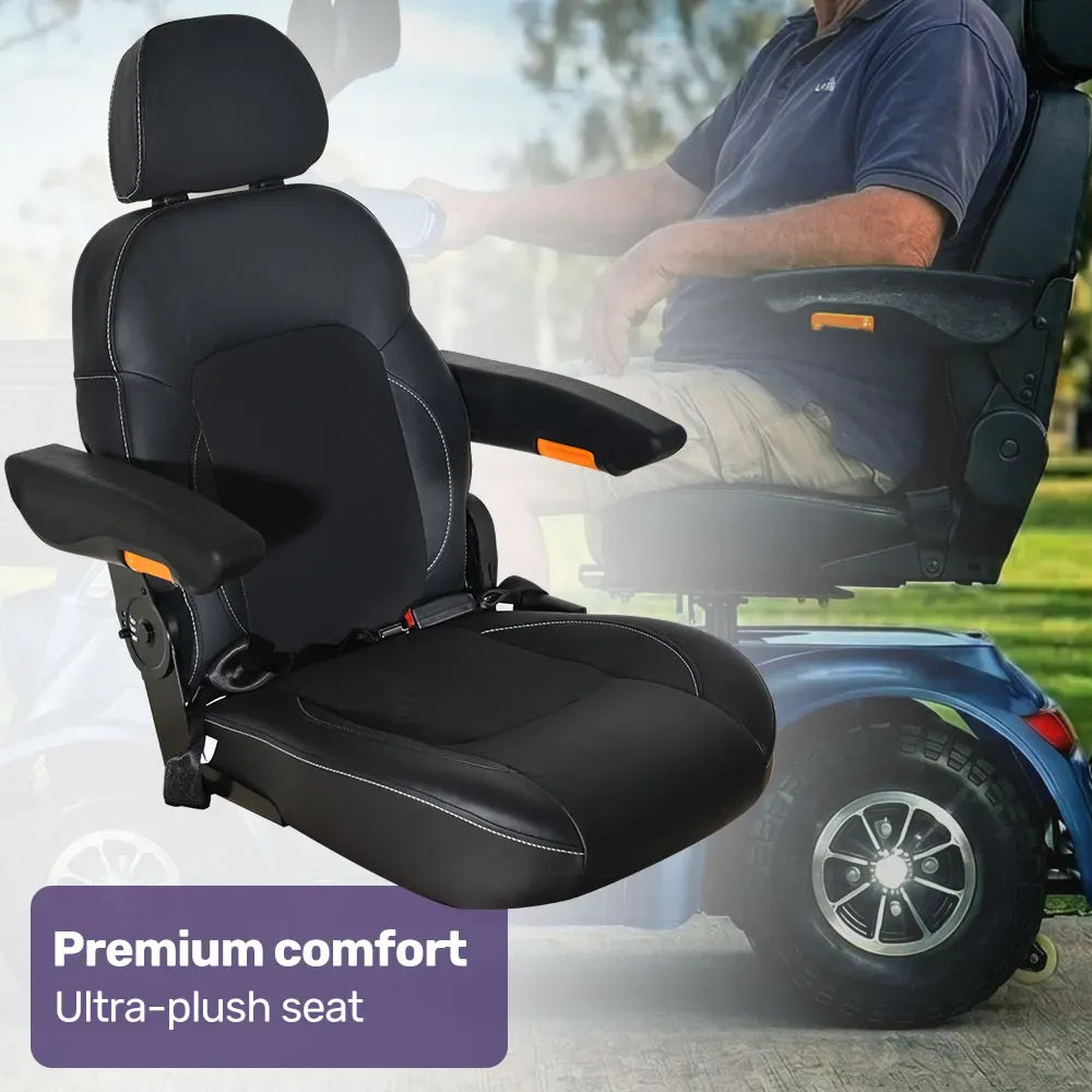 EQUIPMED ComfortCruise Large Mobility Scooter, 15km/h Top Speed, Up to 45km Range, Strong Climbing, 180kg V219-HMBMSCEQ8LBA