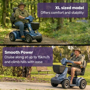EQUIPMED ComfortCruise Large Mobility Scooter, 15km/h Top Speed, Up to 45km Range, Strong Climbing, 180kg V219-HMBMSCEQ8LBA