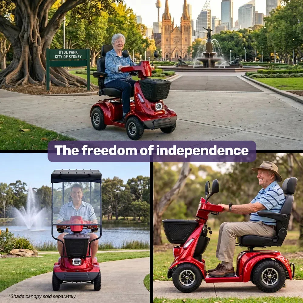 EQUIPMED ComfortCruise Large Mobility Scooter, 15km/h Top Speed, Up to 45km Range, Strong Climbing, 180kg V219-HMBMSCEQ8RDA