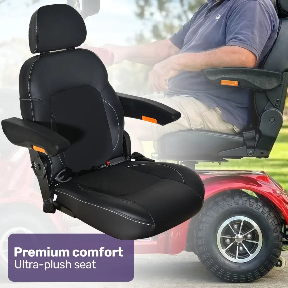 EQUIPMED ComfortCruise Large Mobility Scooter, 15km/h Top Speed, Up to 45km Range, Strong Climbing, 180kg V219-HMBMSCEQ8RDA