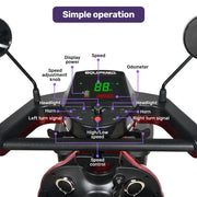 EQUIPMED ComfortCruise Large Mobility Scooter, 15km/h Top Speed, Up to 45km Range, Strong Climbing, 180kg V219-HMBMSCEQ8RDA