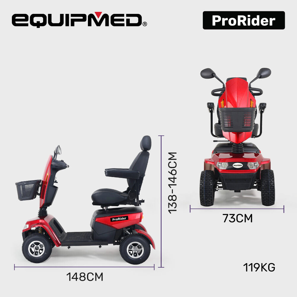 Equipmed ProRider Ultra Large-sized, High Power, Strong Climber, Varied Terrain, 200kg Capacity Mobility V219-HMBMSCEQ9RDA