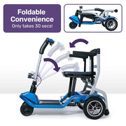 EQUIPMED Ultra-Lightweight Folding Electric Mobility Scooter, 19kg with Battery Removed, 120kg Capacity, Long V219-HMBMSCEQPL1BA
