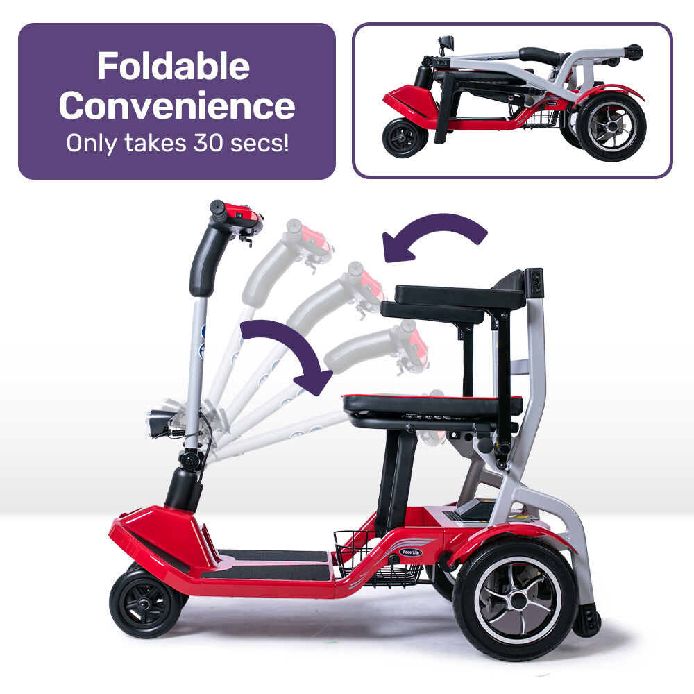 EQUIPMED Ultra-Lightweight Folding Electric Mobility Scooter, 19kg with Battery Removed, 120kg Capacity, Long V219-HMBMSCEQPL1RA