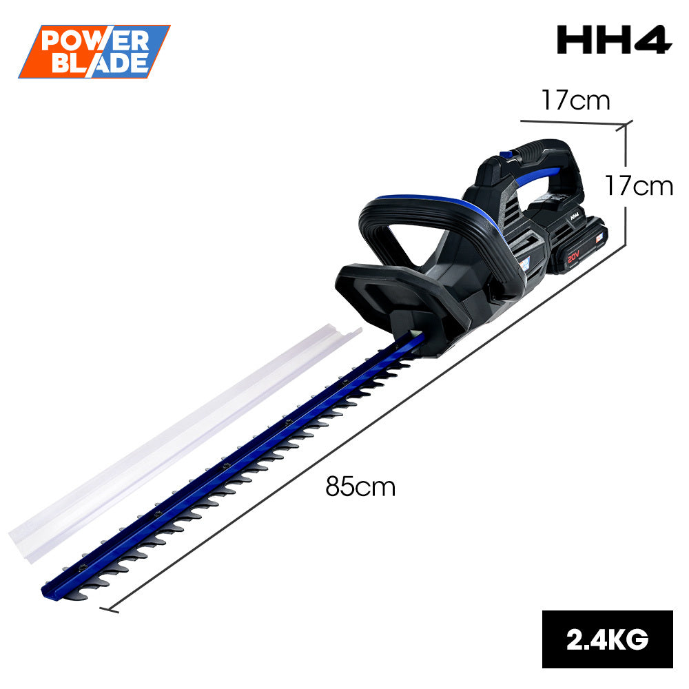 POWERBLADE HH4 20V Cordless Electric Hedge Trimmer Kit, with Lithium Battery and Fast Charger V219-HTMHCSPBHT2A
