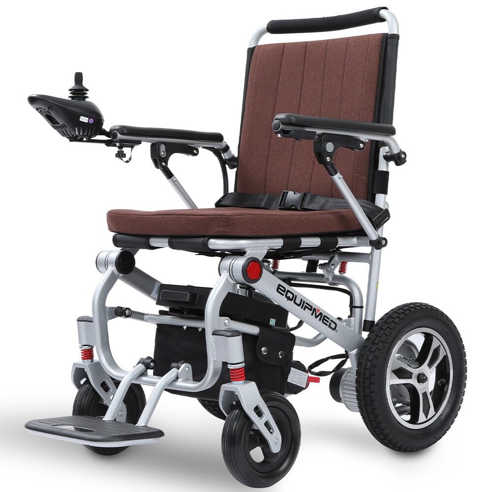 EQUIPMED Ultra-Light Power Wheelchair, Tight Turning, Airline Approved, ARTG Certified, Aluminium Frame, V219-HWCELEEQ15BA