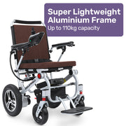 EQUIPMED Ultra-Light Power Wheelchair, Tight Turning, Airline Approved, ARTG Certified, Aluminium Frame, V219-HWCELEEQ15BA