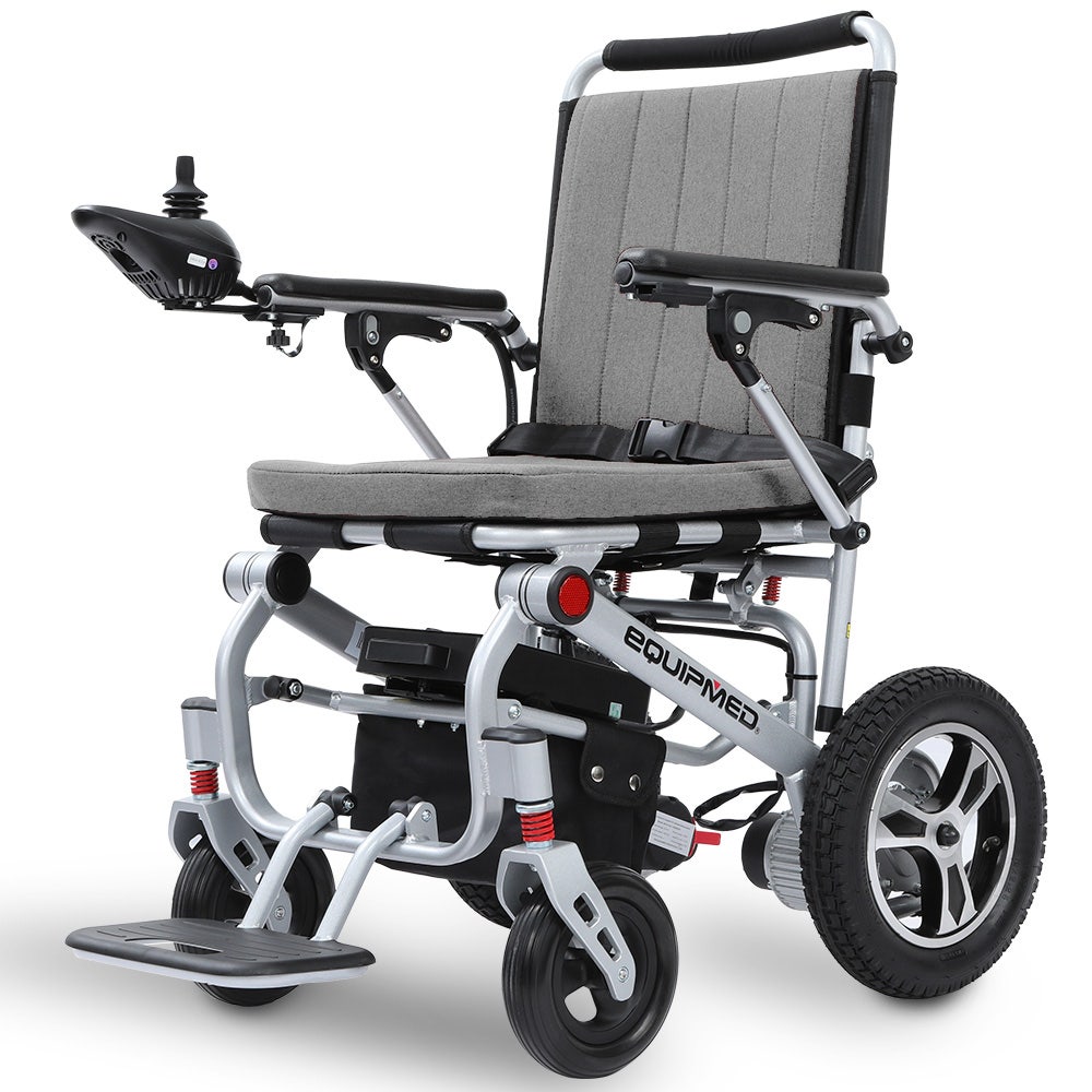EQUIPMED Ultra-Light Power Wheelchair, Tight Turning, Airline Approved, Folding, ARTG Certified, Aluminium V219-HWCELEEQ15SA