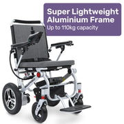 EQUIPMED Ultra-Light Power Wheelchair, Tight Turning, Airline Approved, Folding, ARTG Certified, Aluminium V219-HWCELEEQ15SA