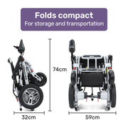 EQUIPMED Ultra-Light Power Wheelchair, Tight Turning, Airline Approved, Folding, ARTG Certified, Aluminium V219-HWCELEEQ15SA