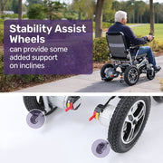 EQUIPMED Ultra-Light Power Wheelchair, Tight Turning, Airline Approved, Folding, ARTG Certified, Aluminium V219-HWCELEEQ15SA