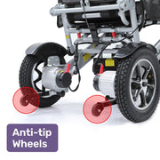 EQUIPMED Power Electric Wheelchair, Folding, Airline Approved, ARTG Certified, Recline Adjustment, Headrest, V219-HWCELEEQ16SA