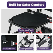 EQUIPMED Electric Stair Climbing Wheelchair, 169kg Load Capacity, 46 Steps/min, Aluminium Alloy, Foldable V219-HWCSCWEQ5BKA