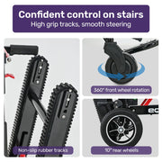 EQUIPMED Electric Stair Climbing Wheelchair, 169kg Load Capacity, 46 Steps/min, Aluminium Alloy, Foldable V219-HWCSCWEQ5BKA