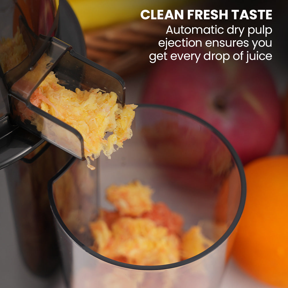 EUROCHEF Cold Press Slow Juicer Machine, Large Chute, 200W, Charcoal Grey V219-INCJCPEC15KA