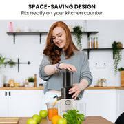 EUROCHEF Cold Press Slow Juicer Machine, Large Chute, 200W, White V219-INCJCPEC15WA