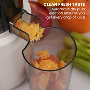 EUROCHEF Cold Press Slow Juicer Machine, Large Chute, 200W, White V219-INCJCPEC15WA