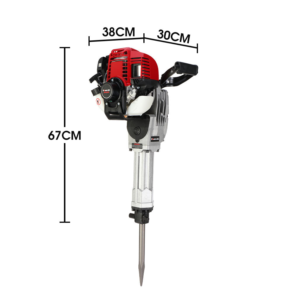 Baumr-AG 4 Stroke Petrol Jackhammer, with 2 Chisels, Carry Bag V219-JHMPTRBM440A