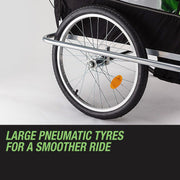 Tag-along Kids Bike Trailer Bicycle Pram Stroller Children Jogger Green V219-KIDBKTTAGAGRN