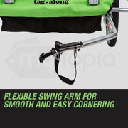 Tag-along Kids Bike Trailer Bicycle Pram Stroller Children Jogger Green V219-KIDBKTTAGAGRN