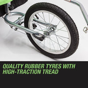 Tag-along Kids Bike Trailer Bicycle Pram Stroller Children Jogger Green V219-KIDBKTTAGAGRN