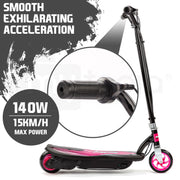 BULLET ZPS Kids Electric Scooter 140W Children Toy Pink Girls Battery Ride V219-KIDSCOBULAMNF