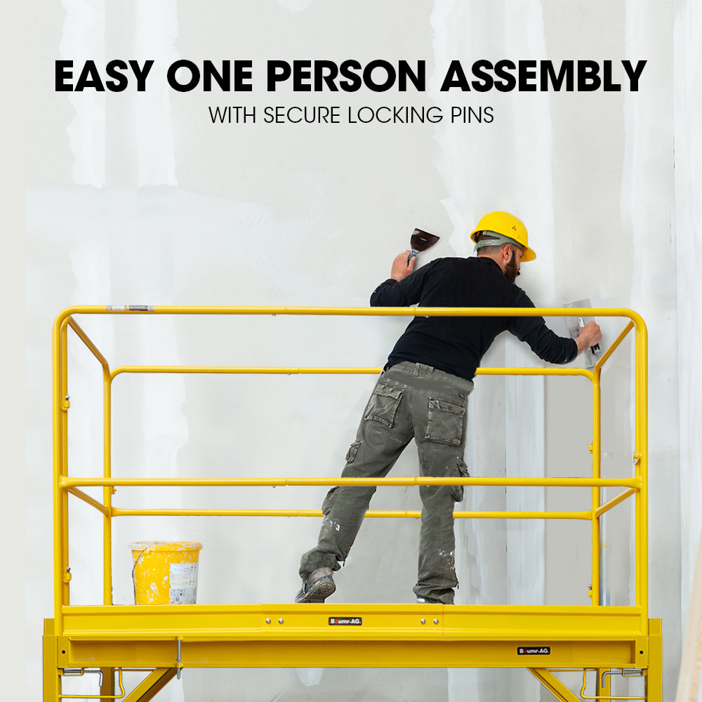 Baumr-AG Safety Guard Rail for Adjustable Mobile Scaffold V219-LDRSCFBMRAGDR