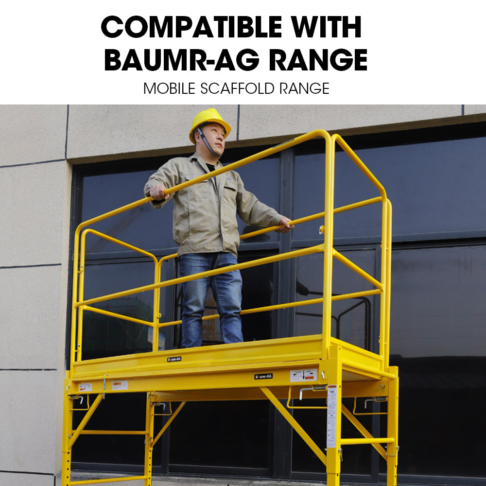 Baumr-AG Safety Guard Rail for Adjustable Mobile Scaffold V219-LDRSCFBMRAGDR