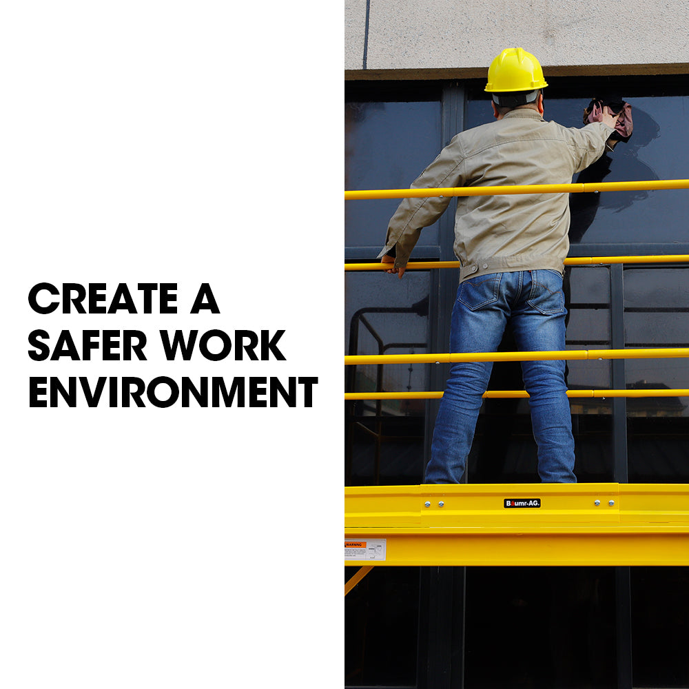 Baumr-AG Safety Guard Rail for Adjustable Mobile Scaffold V219-LDRSCFBMRAGDR