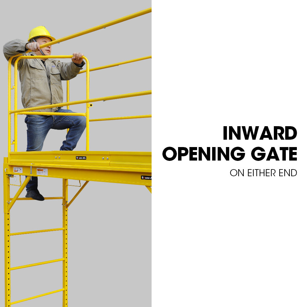 Baumr-AG Safety Guard Rail for Adjustable Mobile Scaffold V219-LDRSCFBMRAGDR