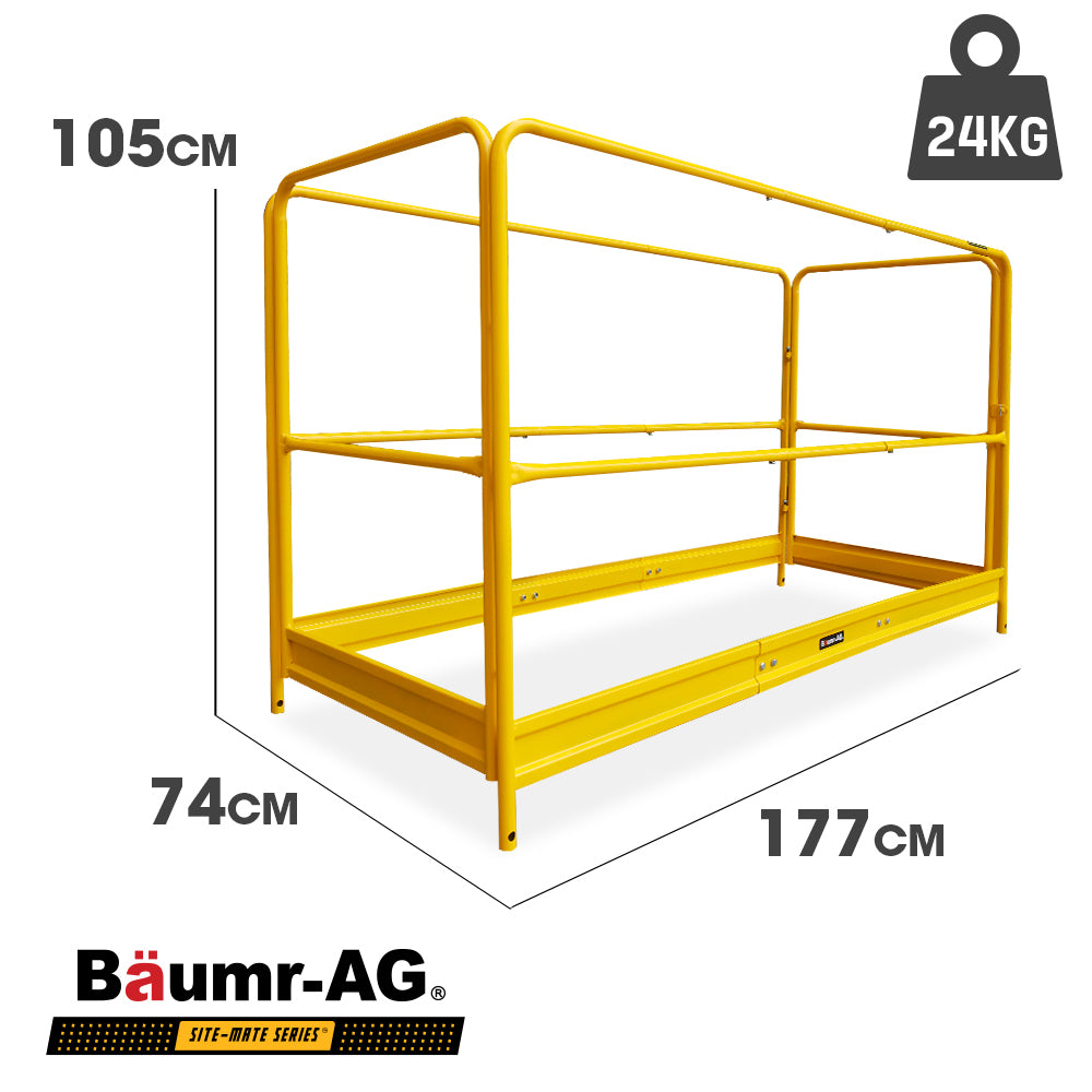 Baumr-AG Safety Guard Rail for Adjustable Mobile Scaffold V219-LDRSCFBMRAGDR