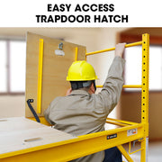 Baumr-AG Adjustable Mobile Scaffolding, 450kg Capacity, with Trapdoor Hatch V219-LDRSCFBMRAH18
