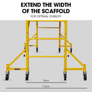 Baumr-AG Outrigger Wheel Set for Adjustable Mobile Scaffolding, 4pc V219-LDRSCFBMRAOTG
