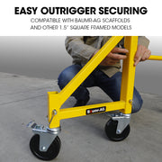 Baumr-AG Outrigger Wheel Set for Adjustable Mobile Scaffolding, 4pc V219-LDRSCFBMRAOTG