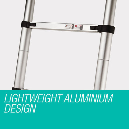 Bullet 2m Telescopic Aluminium Ladder Alloy Extension Extendable Steps V219-LDRTELBULA20S