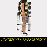 Bullet 3.8m Multipurpose Telescopic Folding Ladder Aluminium Alloy Extension V219-LDRTELBULA38A