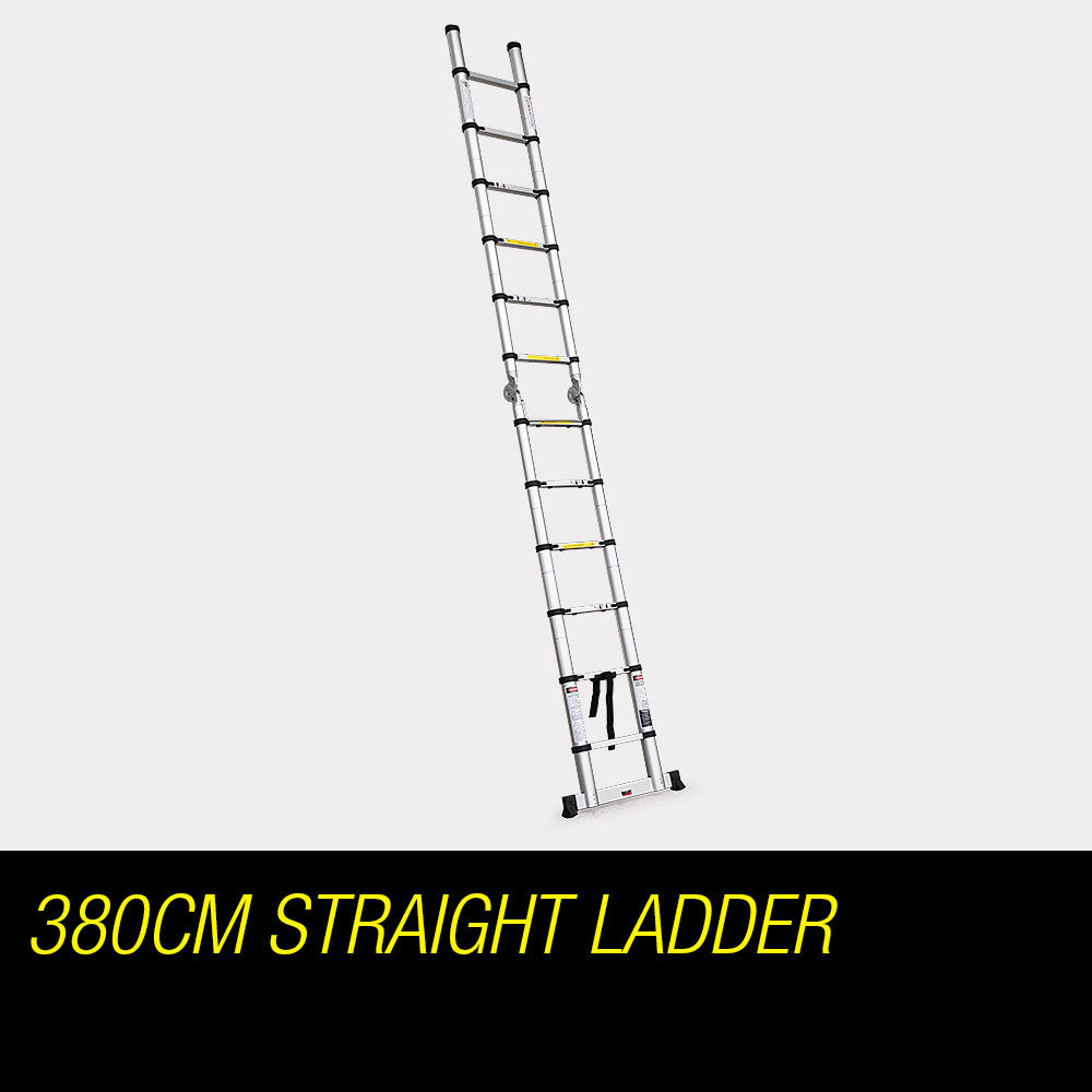Bullet 3.8m Multipurpose Telescopic Folding Ladder Aluminium Alloy Extension V219-LDRTELBULA38A