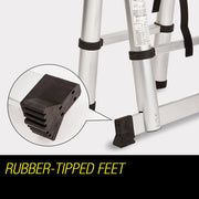 Bullet 3.8m Multipurpose Telescopic Folding Ladder Aluminium Alloy Extension V219-LDRTELBULA38A