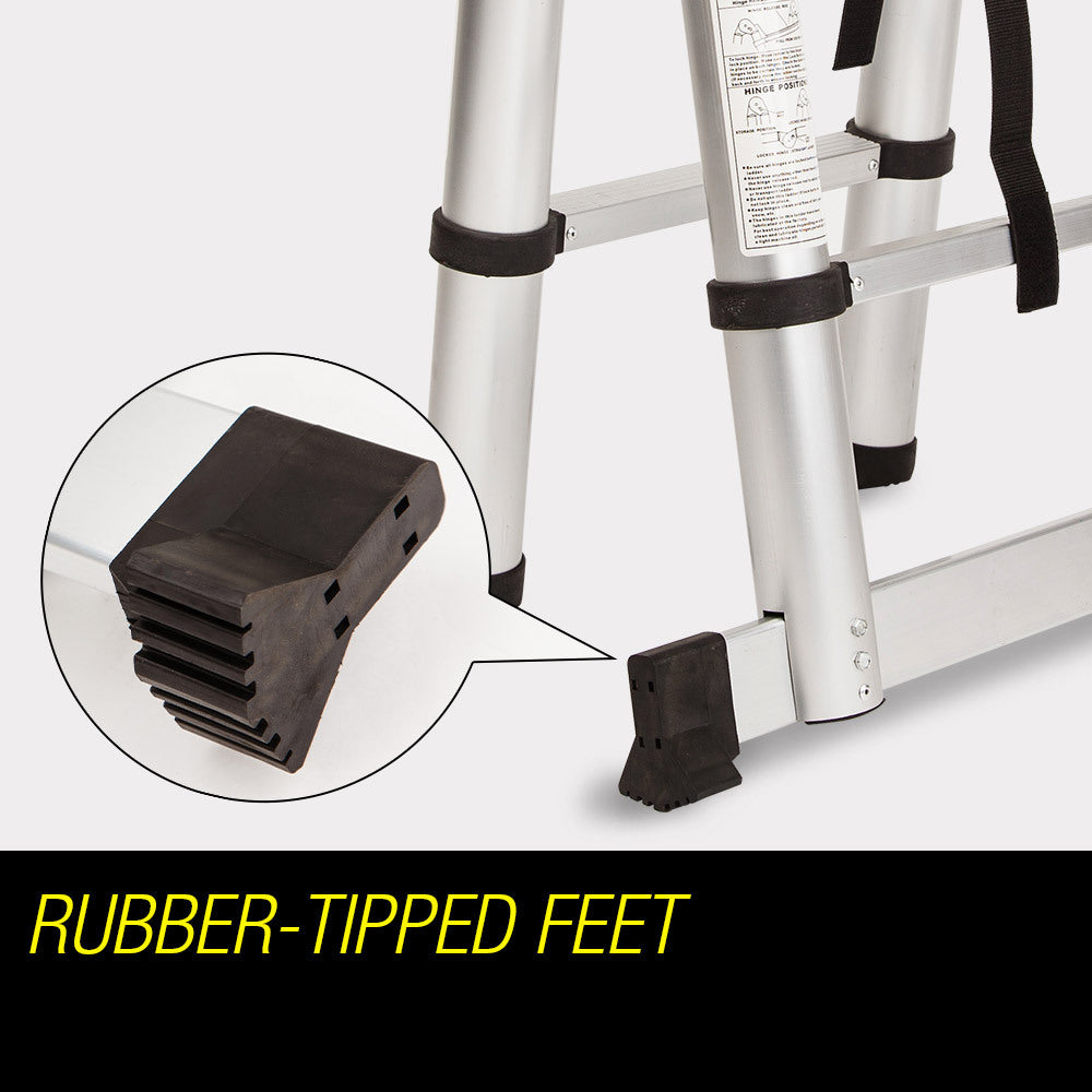 Bullet 3.8m Multipurpose Telescopic Folding Ladder Aluminium Alloy Extension V219-LDRTELBULA38A