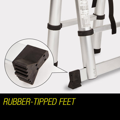 Bullet 3.8m Multipurpose Telescopic Folding Ladder Aluminium Alloy Extension V219-LDRTELBULA38A