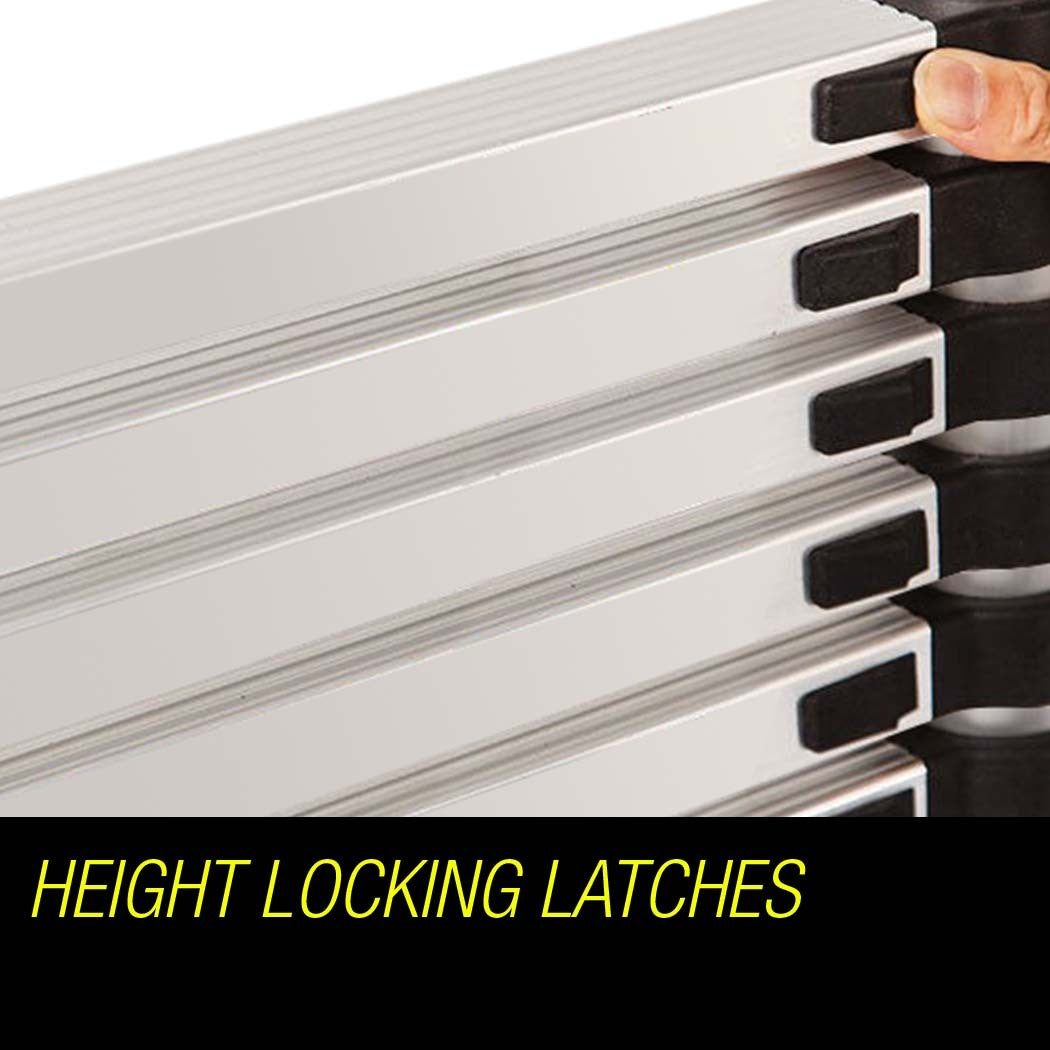 Bullet 3.8m Telescopic Aluminium Ladder Alloy Extension Extendable Steps Multi Portable V219-LDRTELBULA38S